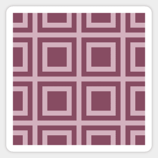 Mauve City Streets Patchwork Pattern Sticker